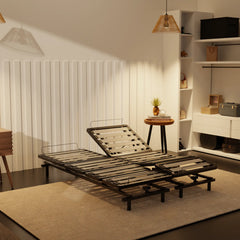 Somnuz® Restro Adjustable Genuine Leather Bed + Somnuz® Aire Mattress Somnuz