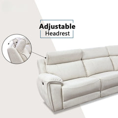 Enricus Fabric Adjustable Headrest Recliner Corner Sofa (Pet Friendly & Easy Clean) - Esteller