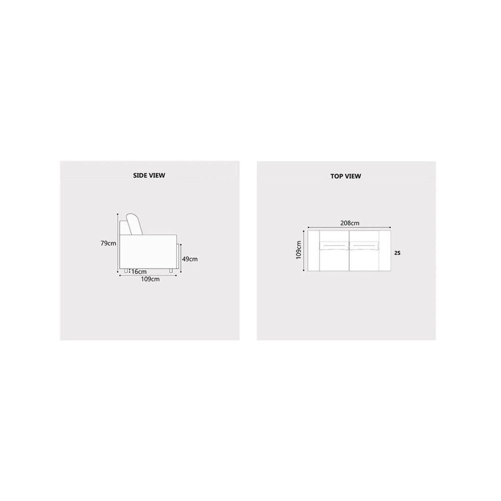 Terrava Fabric Adjustable Headrest Sofa (Pet Friendly & Easy Clean) - Esteller