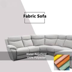 Yanor Fabric L-Shaped Corner Sofa (Sectional) (Pet Friendly & Easy Clean) - Esteller