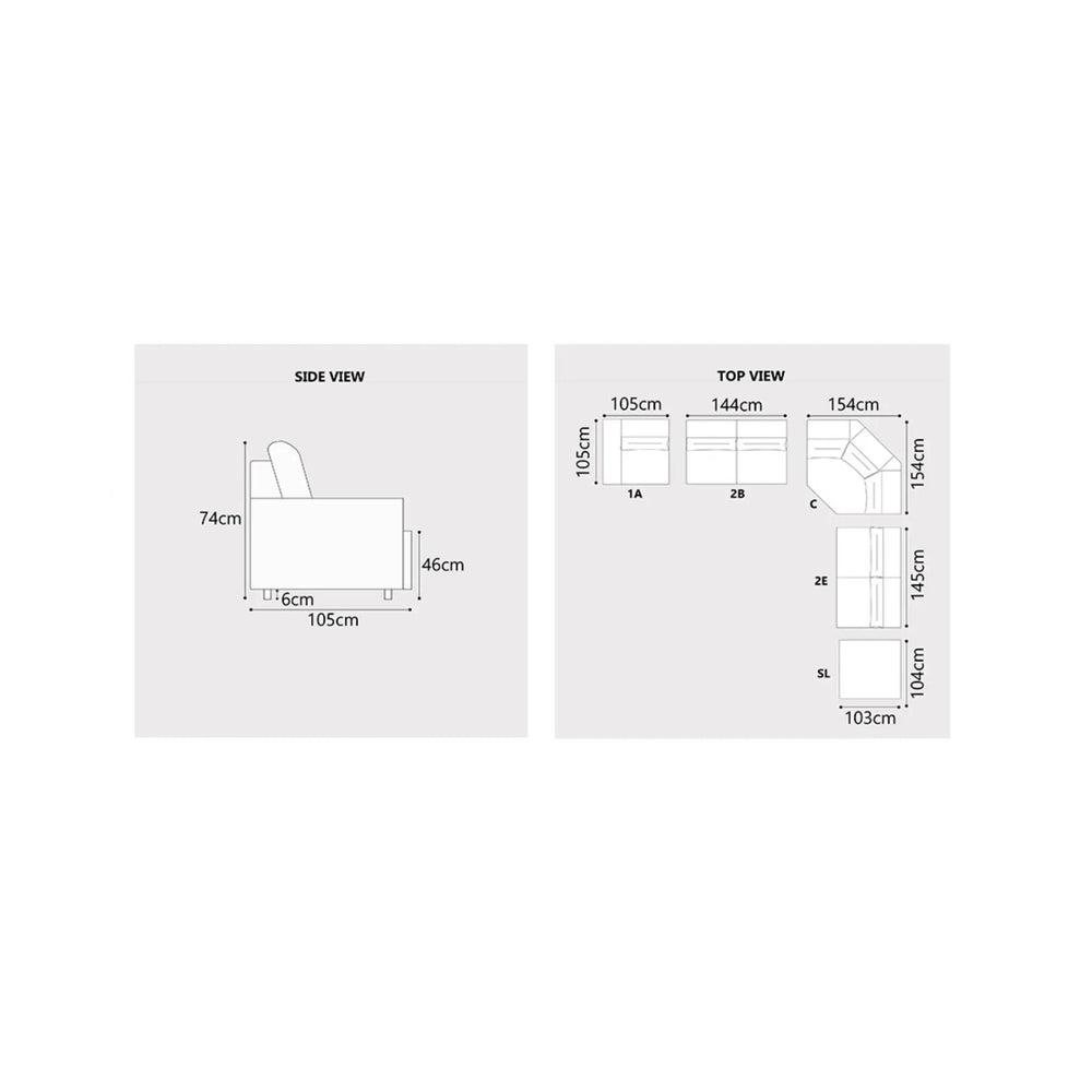 Orynel Fabric Corner Sofa (Sectional) (Pet Friendly & Easy Clean) - Esteller