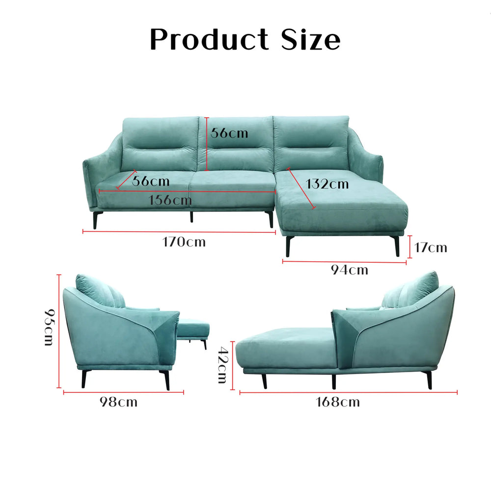 Corlan Fabric L-Shaped Sofa (Pet Friendly & Easy Clean) - Esteller
