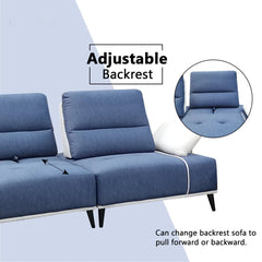 Norric Fabric Adjustable Backrest & Armrest Sofa (Pet Friendly & Easy Clean) - Esteller