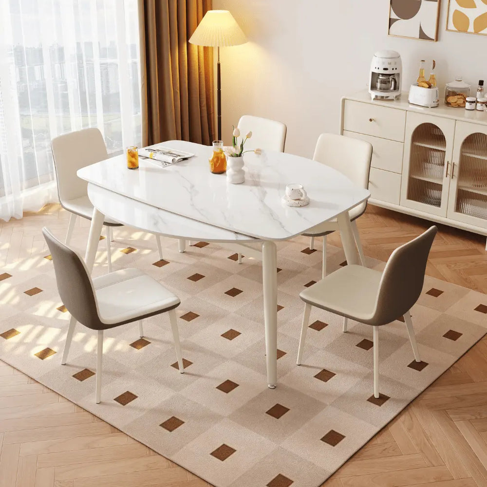 Verilon White Extendable Dining Set - Esteller