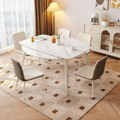 Verilon White Extendable Dining Set - Esteller