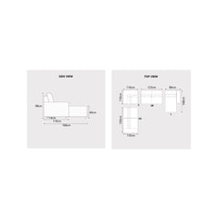 Nyros Fabric Adjustable Backrest L-Shaped Corner Sofa (Sectional) (Pet Friendly & Easy Clean) - Esteller