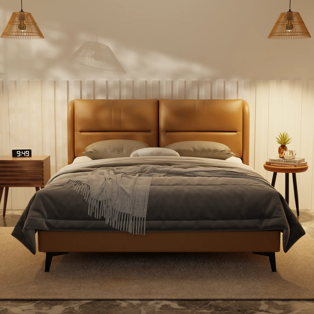 Linqe Genuine Leather Divan Bed Frame XYXBED