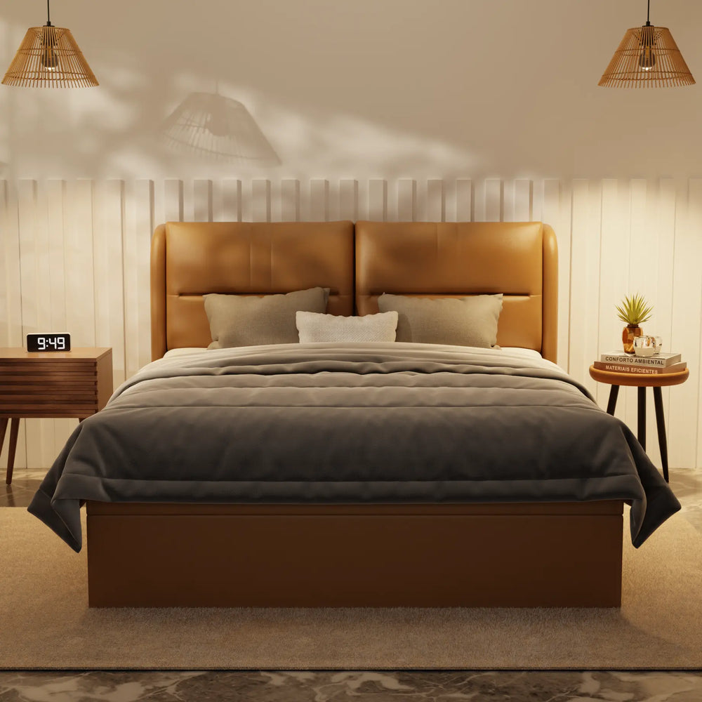 Linqe Genuine Leather Storage Bed (Gas Lift) XYXBED