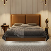 Grenne Genuine Leather Floating Bed Frame (With LED) XYXBED