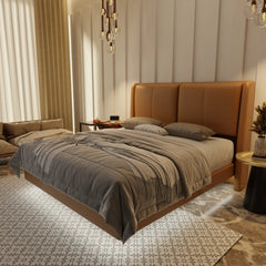 Grenne Genuine Leather Floating Bed Frame (With LED) XYXBED