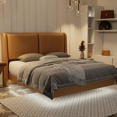 Grenne Genuine Leather Floating Bed Frame (With LED) XYXBED