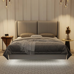 Grenne Genuine Leather Floating Bed Frame (With LED) XYXBED