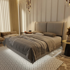Grenne Genuine Leather Floating Bed Frame (With LED) XYXBED