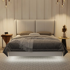 Grenne Genuine Leather Floating Bed Frame (With LED) XYXBED