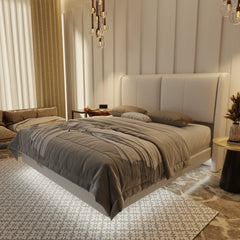 Grenne Genuine Leather Floating Bed Frame (With LED) XYXBED