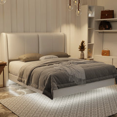 Grenne Genuine Leather Floating Bed Frame (With LED) XYXBED