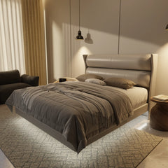 Kimble Genuine Leather Floating Bed Frame (With LED) XYXBED