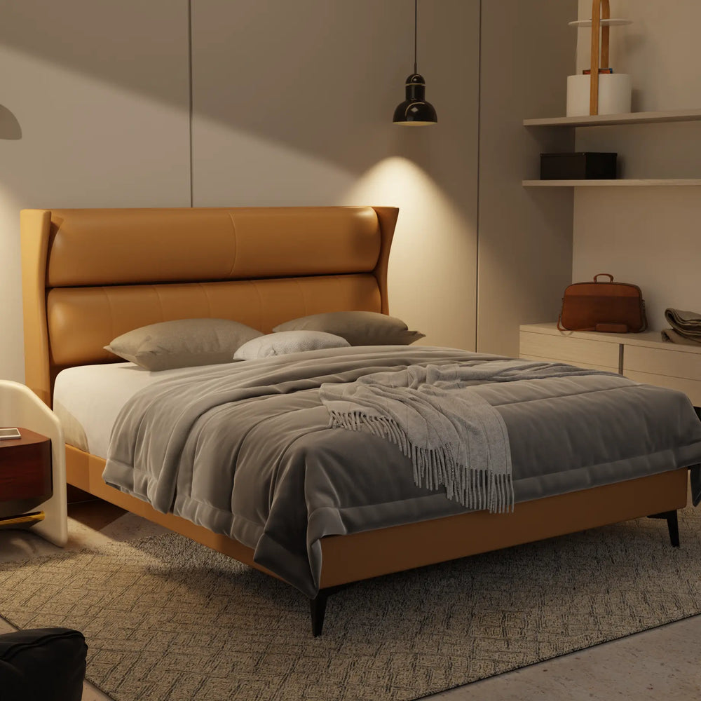 Kimble Genuine Leather Divan Bed Frame XYXBED