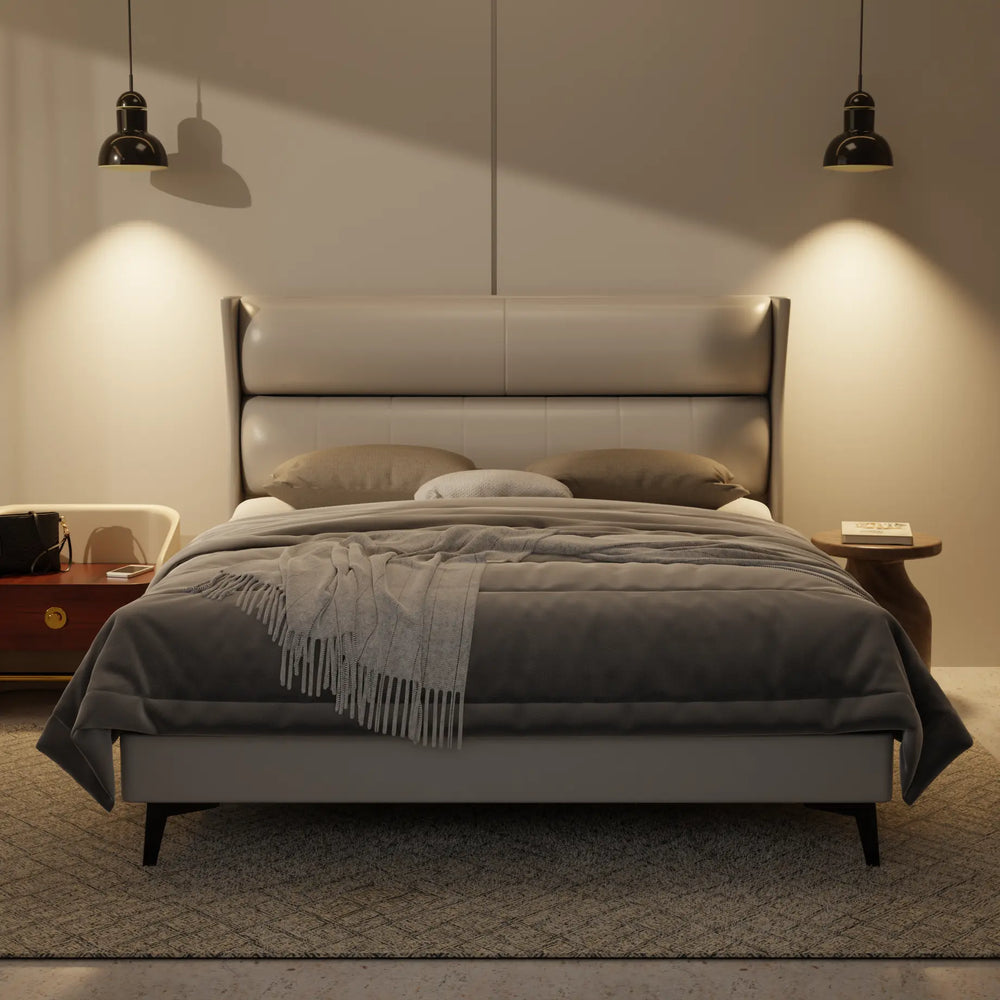 Kimble Genuine Leather Divan Bed Frame XYXBED