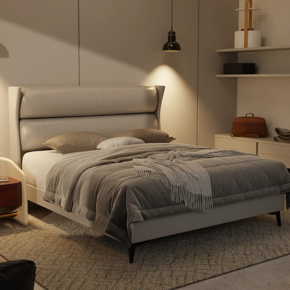 Kimble Genuine Leather Divan Bed Frame XYXBED