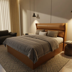 Kimble Genuine Leather Storage Bed (Gas Lift) XYXBED