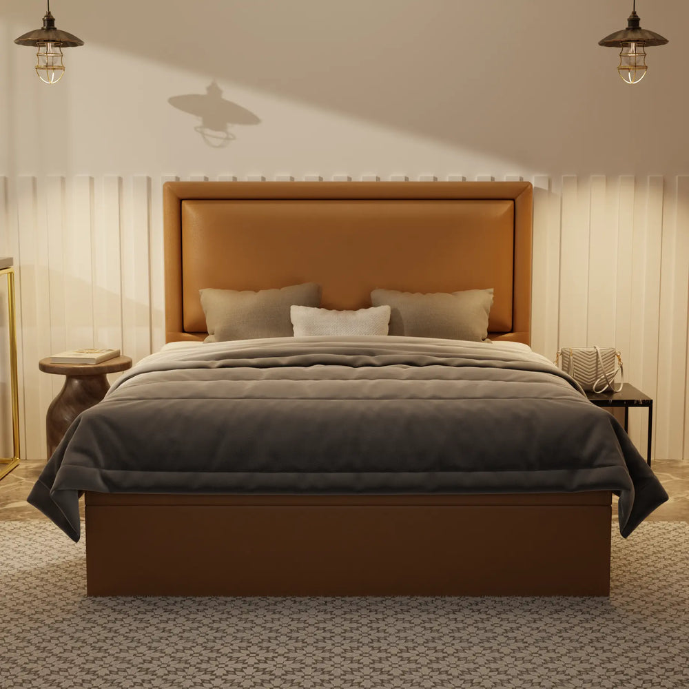Jinny Genuine Leather Storage Bed (Gas Lift) XYXBED