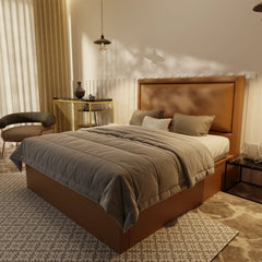 Jinny Genuine Leather Storage Bed (Gas Lift) XYXBED
