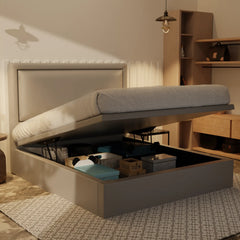 Jinny Genuine Leather Storage Bed (Gas Lift) XYXBED