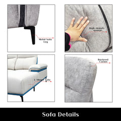 Corlan Fabric L-Shaped Sofa (Pet Friendly & Easy Clean) - Esteller