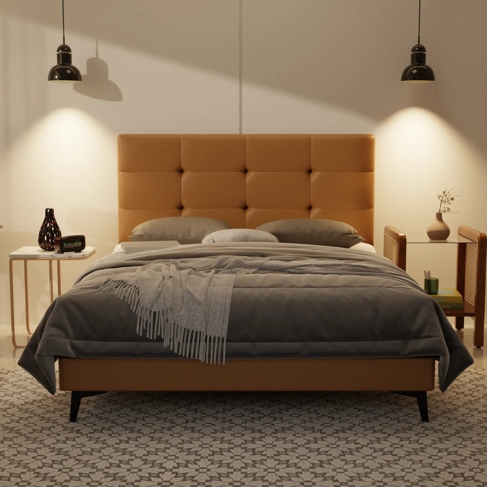 Rachelle Genuine Leather Divan Bed Frame XYXBED