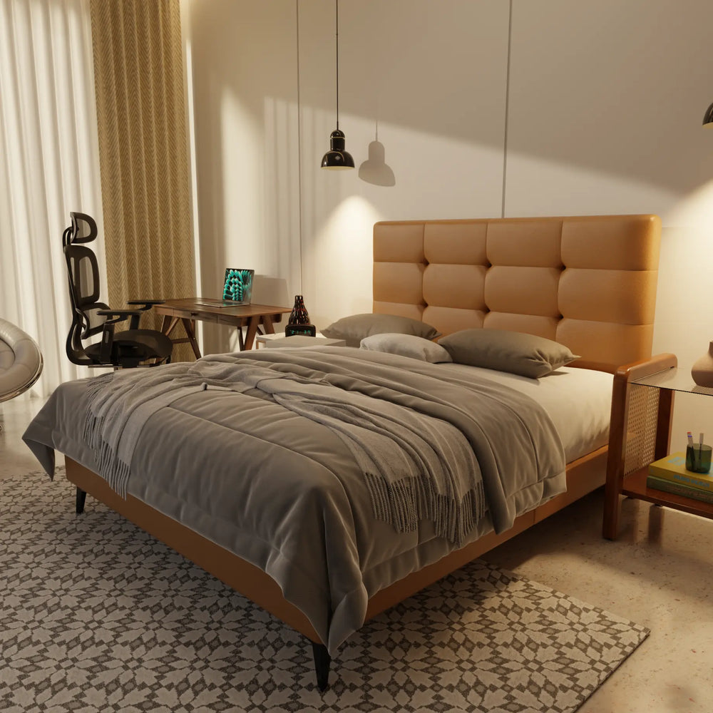 Rachelle Genuine Leather Divan Bed Frame XYXBED