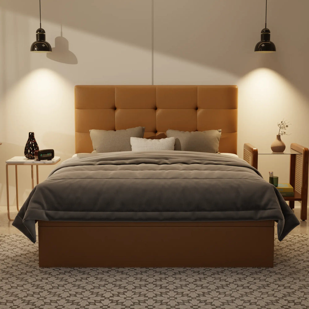 Rachelle Genuine Leather Storage Bed (Gas Lift) XYXBED