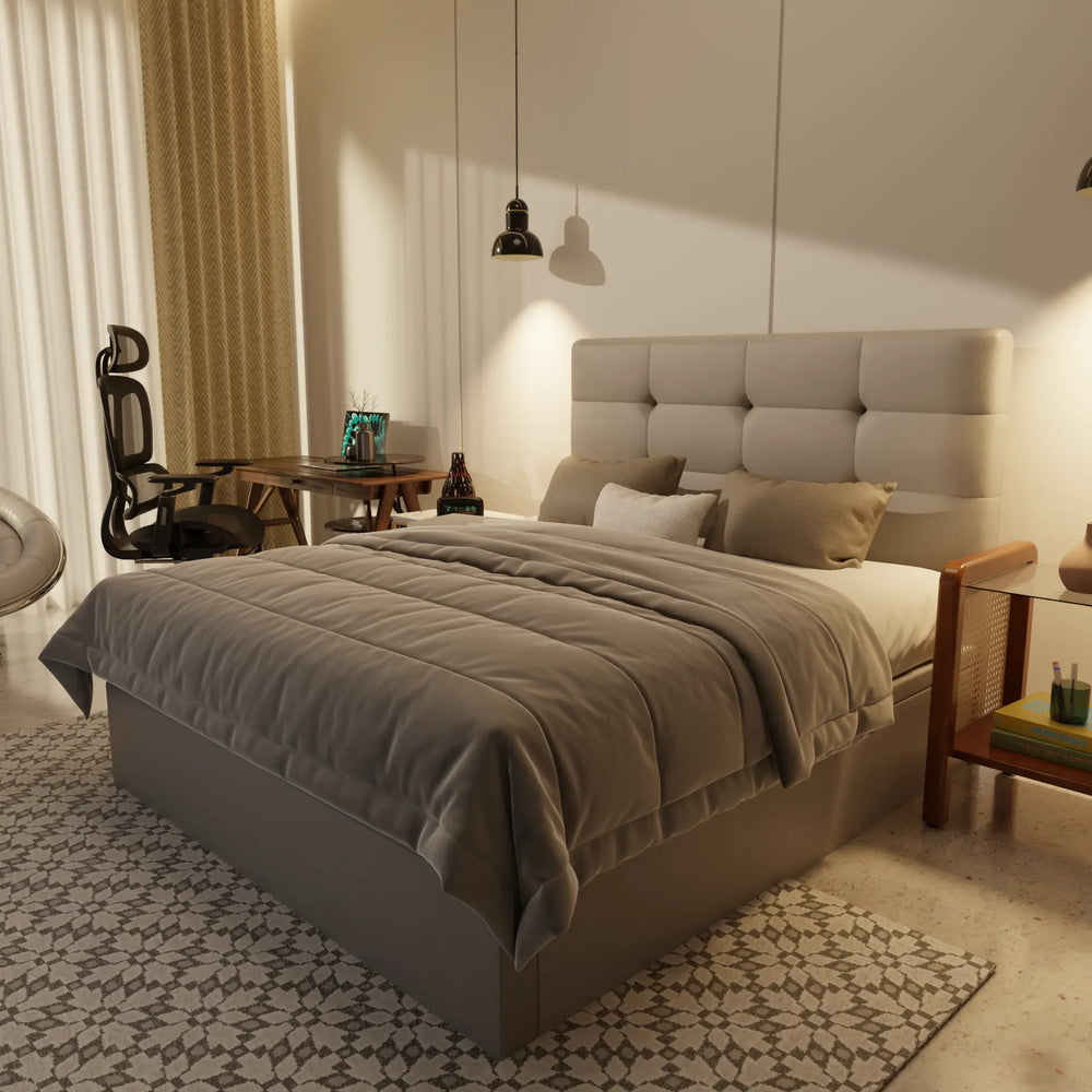 Rachelle Genuine Leather Storage Bed (Gas Lift) XYXBED