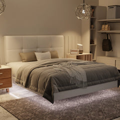 Koane Genuine Leather Floating Bed Frame (With LED) XYXBED