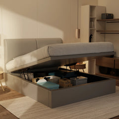 Gretelle Genuine Leather Storage Bed (Gas Lift) XYXBED
