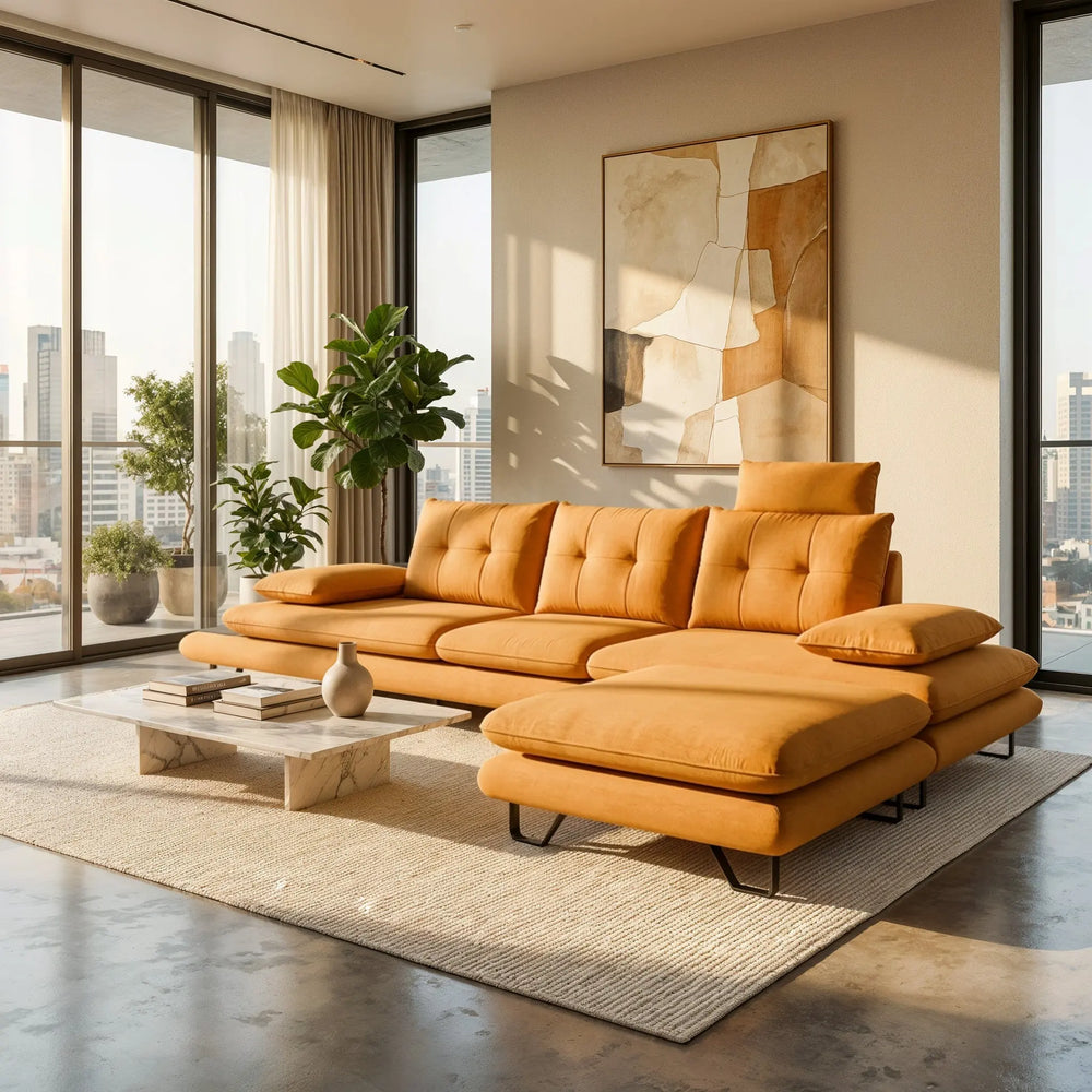 Rovanor Fabric Adjustable Backrest & Armrest Sofa (Pet Friendly & Easy Clean) - Esteller
