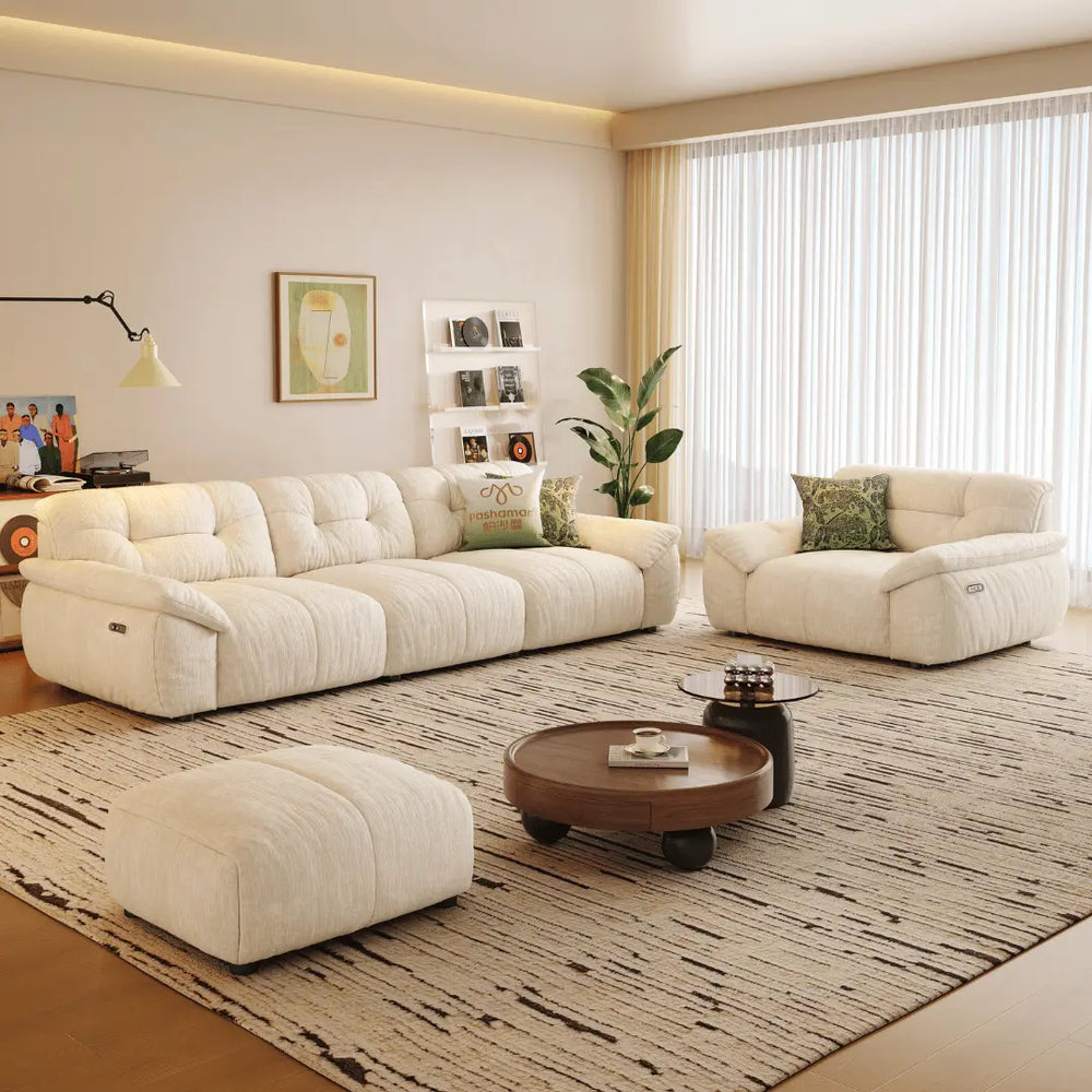 Lorenza Fabric Recliner Sofa (Water Repellent) - Esteller