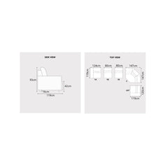 Norrel Fabric Adjustable Backrest & Armrest Corner Sofa (Sectional) (Pet Friendly & Easy Clean) - Esteller