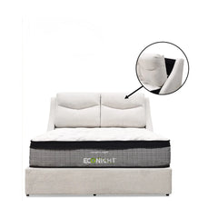Enso Fabric Headboard Storage Bed Frame (Pet Friendly & Easy Clean)