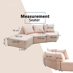 Fiorin Fabric Sectional Sofa (Pet Friendly & Easy Clean) - Esteller