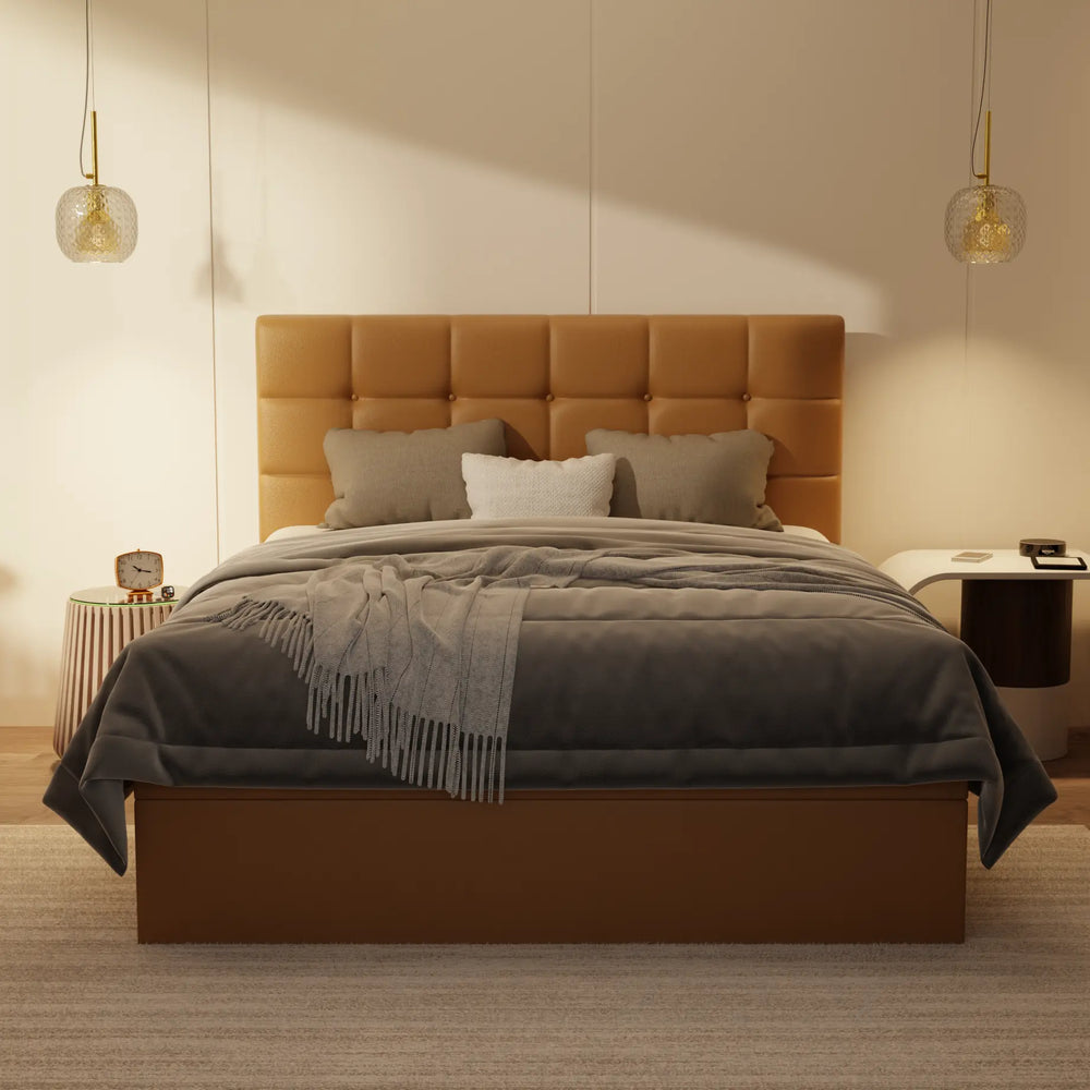 Mancine Genuine Leather Storage Bed (Gas Lift) XYXBED