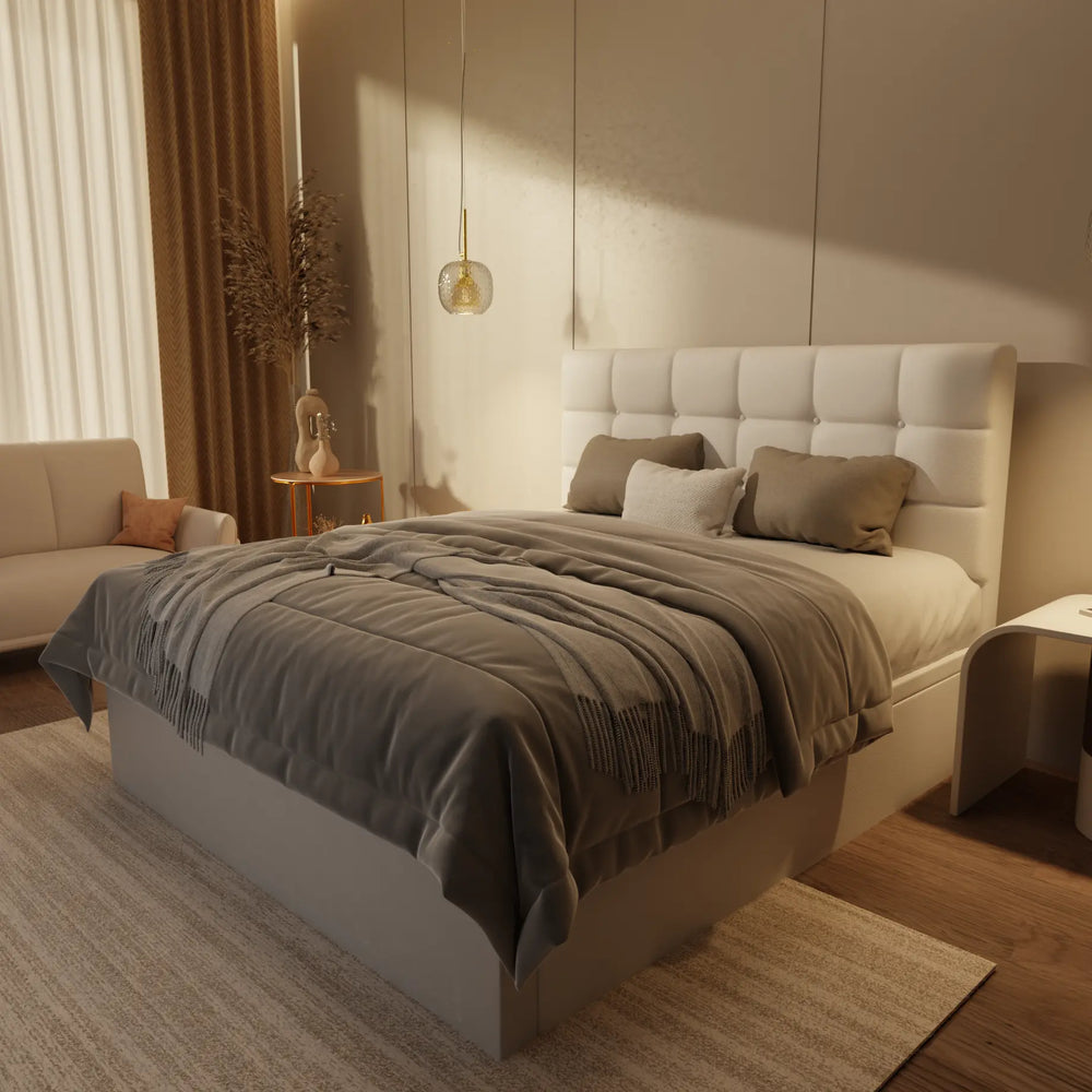 Mancine Genuine Leather Storage Bed (Gas Lift) XYXBED