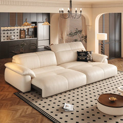 Wriggs Leather Electric Sofa Bed (Water Repellent & App + Remote Control) - Esteller