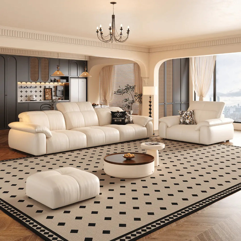 Wriggs Leather Electric Sofa Bed (Water Repellent & App + Remote Control) - Esteller