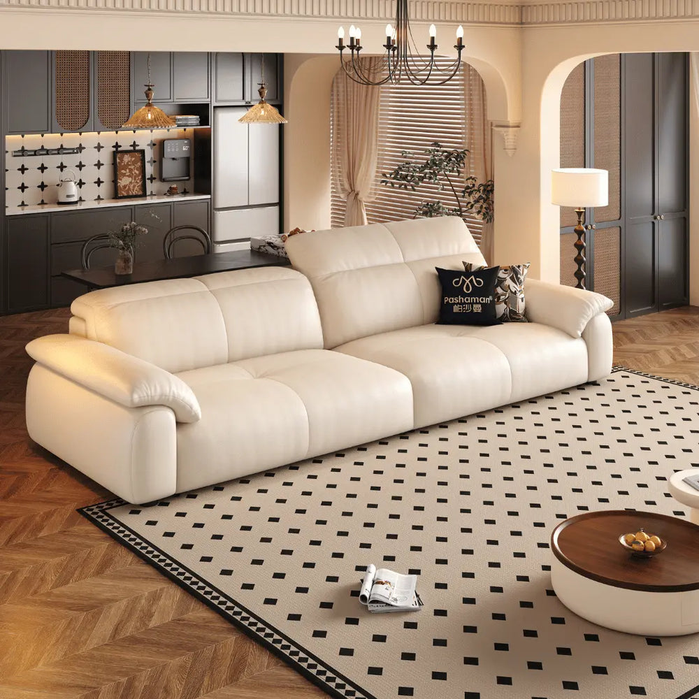 Wriggs Leather Electric Sofa Bed (Water Repellent & App + Remote Control) - Esteller