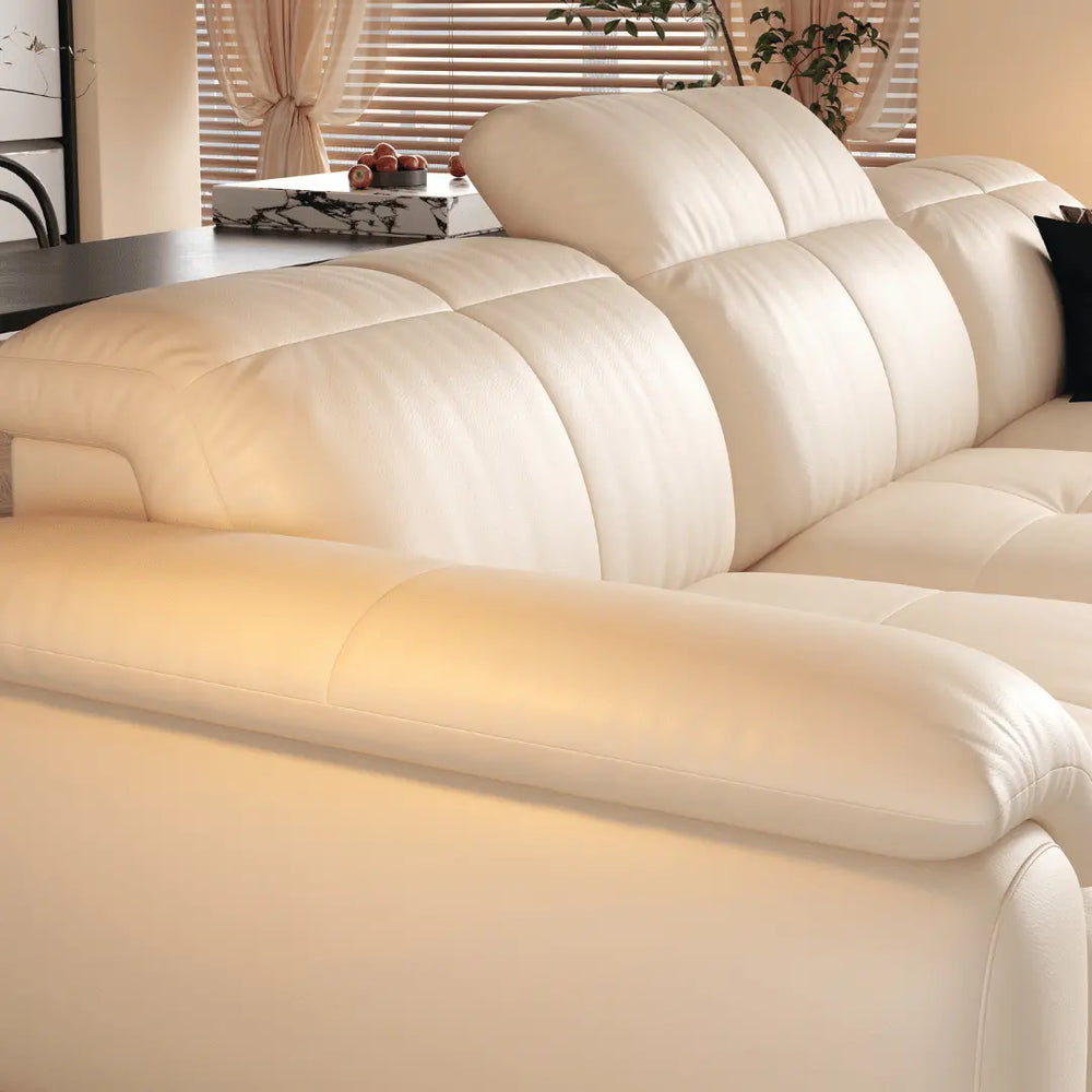 Wriggs Leather Electric Sofa Bed (Water Repellent & App + Remote Control) - Esteller