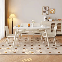 Verilon White Extendable Dining Set - Esteller
