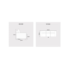 Nyros Fabric Adjustable Backrest Sofa (Pet Friendly & Easy Clean) - Esteller