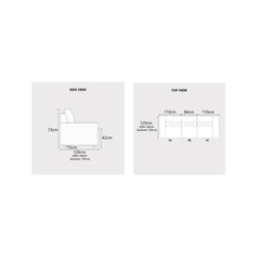 Pryla Fabric Sectional Sofa (Pet Friendly & Easy Clean) - Esteller