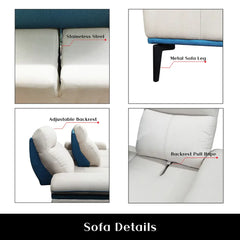 Orrian Fabric Adjustable Backrest L-Shaped Sofa (Pet Friendly & Easy Clean) - Esteller
